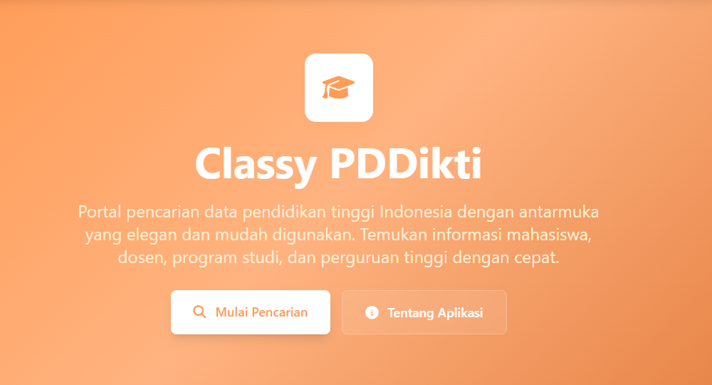 PDDikti Mudah: Frontend Modern untuk Akses Data Pendidikan Tinggi