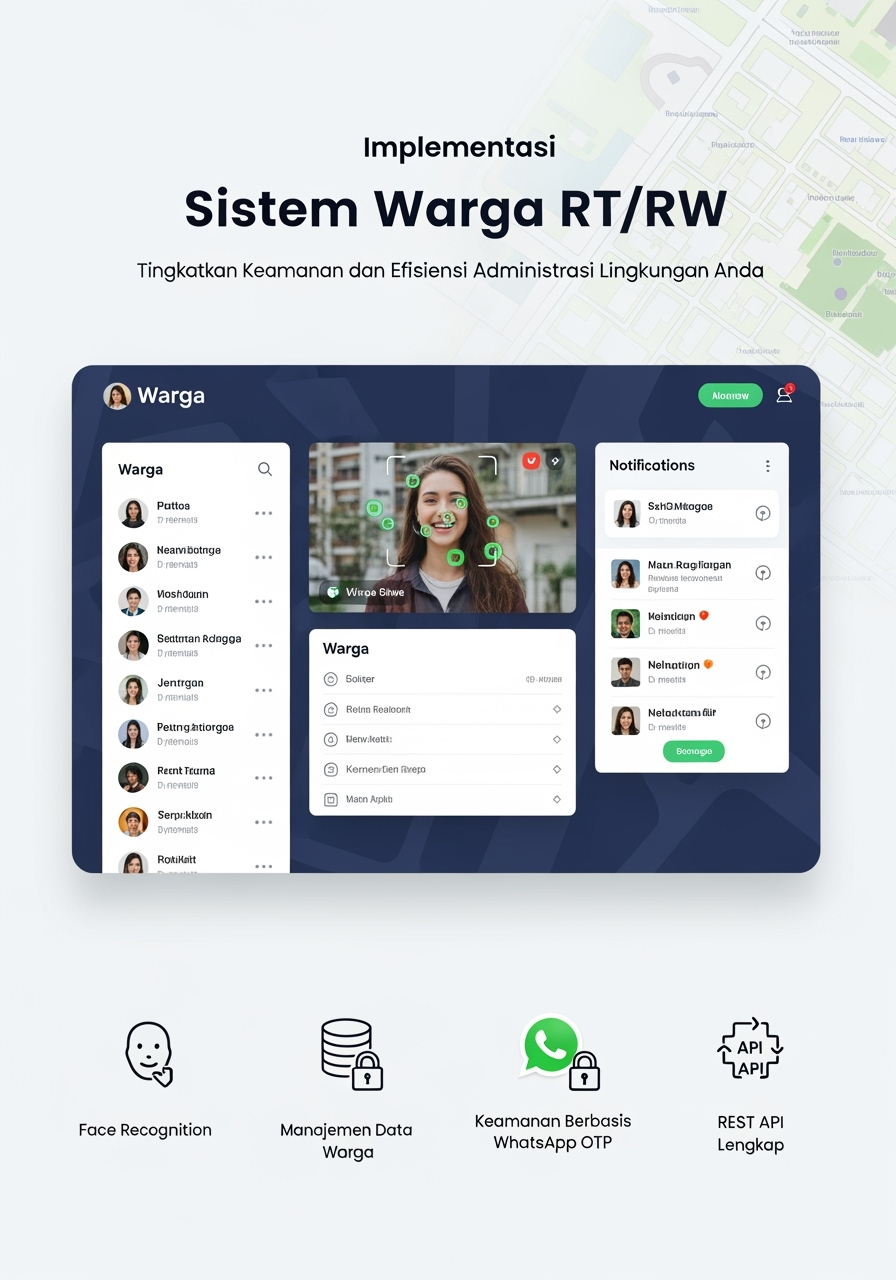 Aplikasi RT/RW: Face Recognition, Data Warga, & Keamanan Terintegrasi