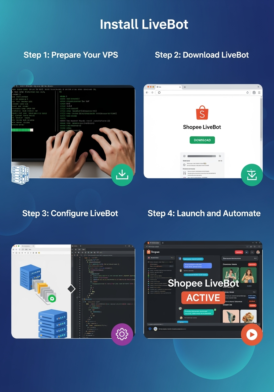 Cara Mudah Instal Shopee LiveBot di VPS Linux untuk Jualan Laris