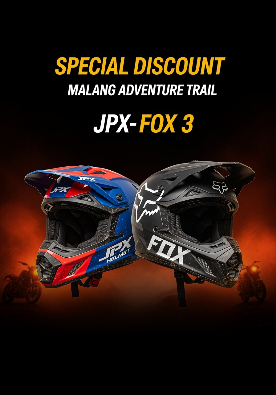Kabar Gembira! Peserta Malang Adventure Trail (MAT) 2025 Dapat Diskon Khusus Helm JPX Fox 3