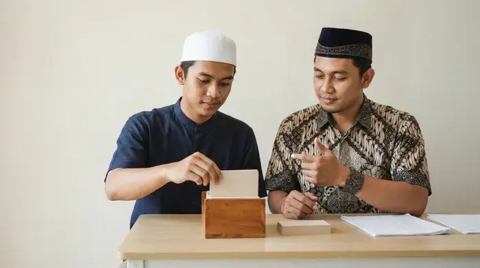 Tim travel menata informasi jamaah yang mulai bertambah