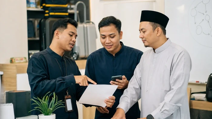 Tim kecil travel umrah Safar menyusun dan menguji langkah kerja sederhana bersama