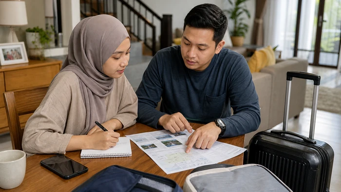 Pasangan calon jamaah pertama kali merencanakan Umrah Mandiri bersama