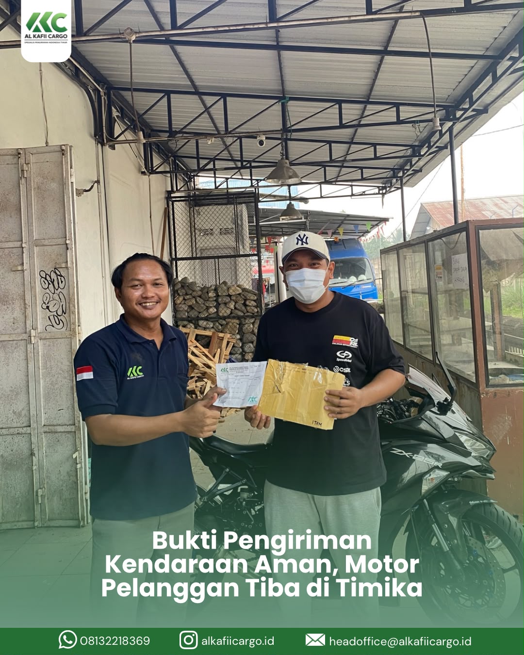 Bukti Pengiriman Kendaraan Aman, Motor Pelanggan Tiba di Timika