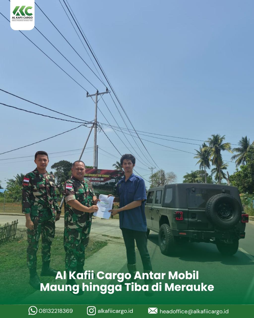 Al Kafii Cargo Antar Mobil Maung hingga Tiba di Merauke