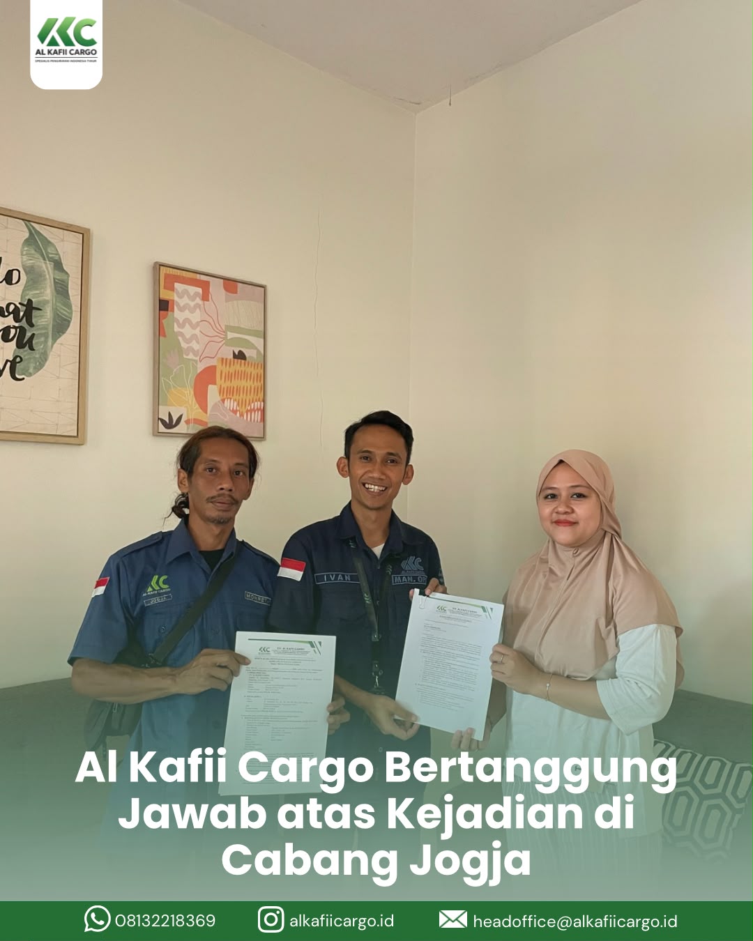 Al Kafii Cargo Bertanggung Jawab atas Kejadian di Cabang Jogja