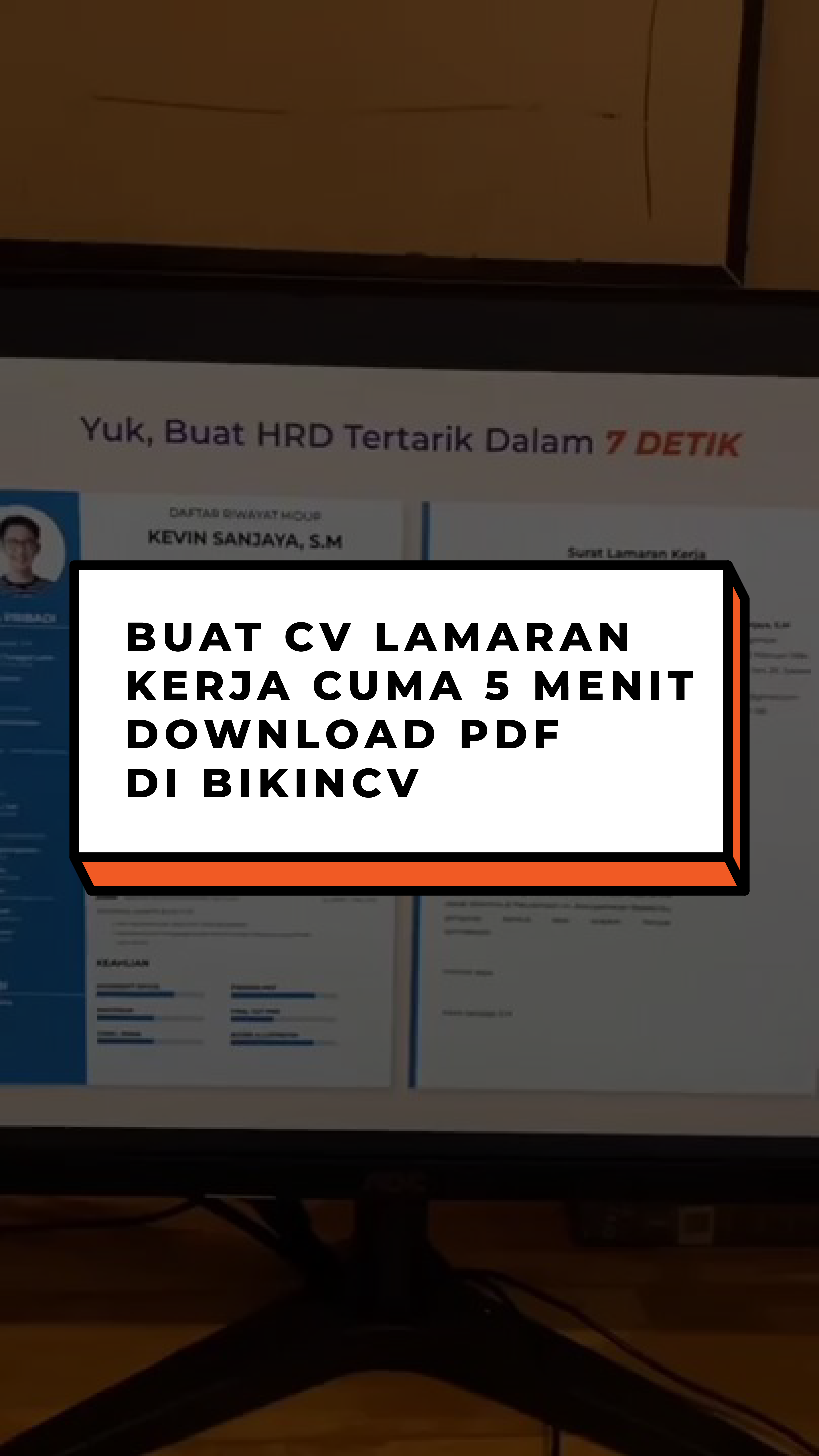 Buat CV Lamaran Kerja Cuma 5menit download PDF di BikinCV