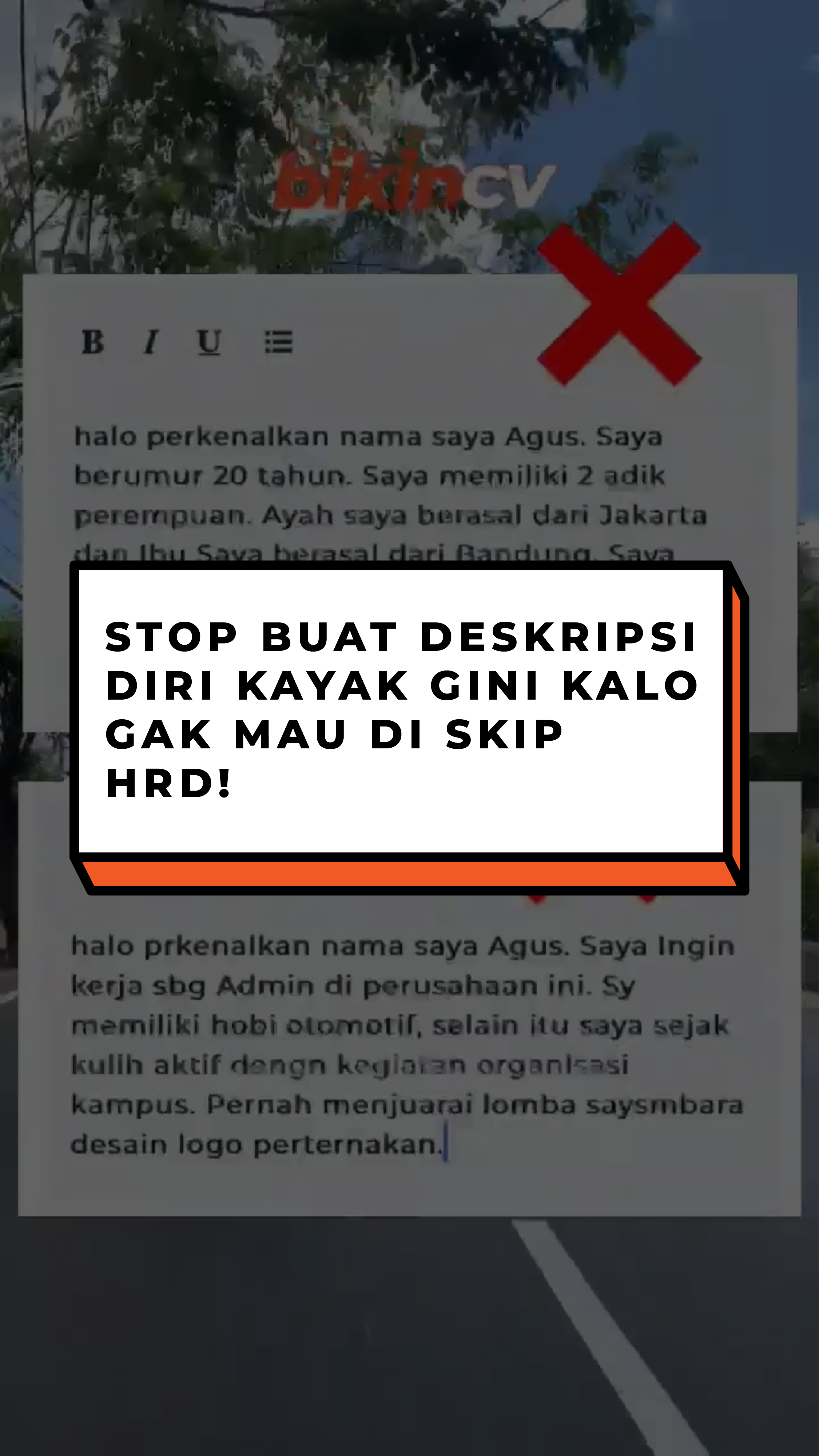 Stop Buat Deskripsi Diri Kayak Gini Kalo Gak Mau Di Skip HRD!