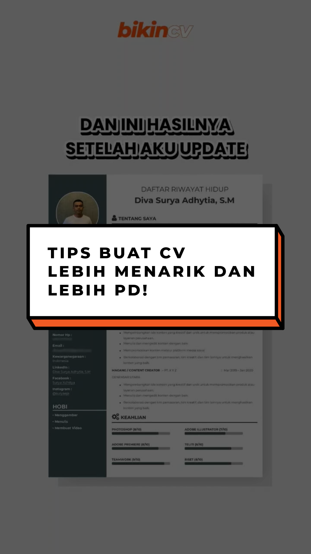 Tips Buat CV Lebih Menarik dan Lebih Pede