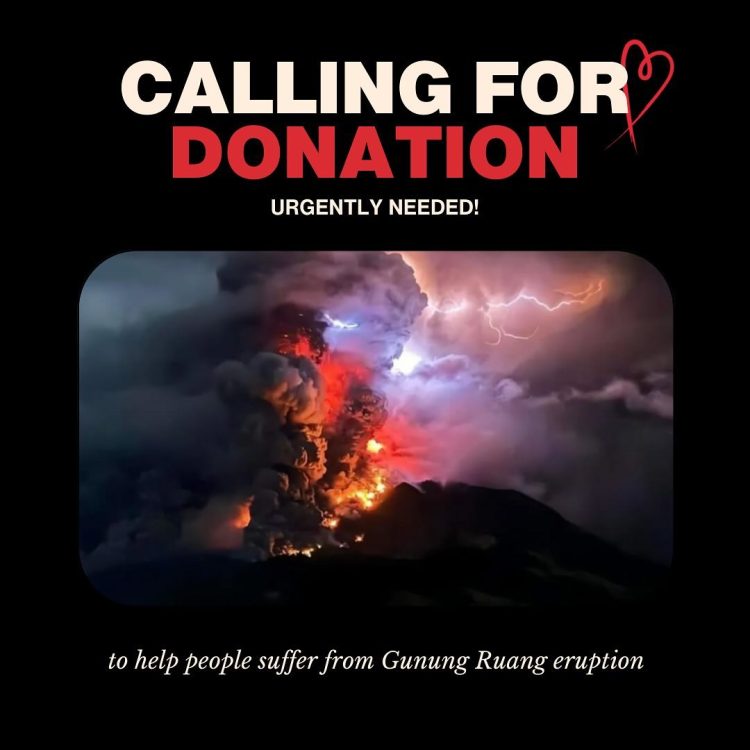 Gunung Ruang Meletus, Andien Foundation Bersama Kitabisa.com Galang Dana