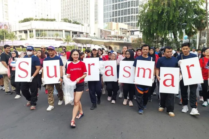 Andien Plogging Di Cfd Jakarta Menuju Konser Suarasmara