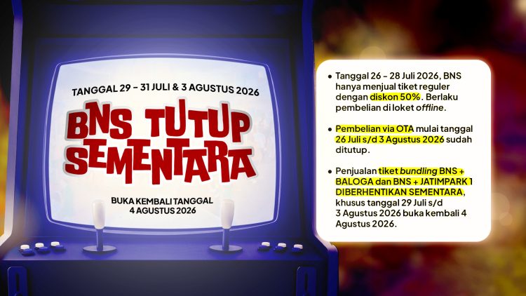 Persiapan Parti Libur 2026, Bns Tutup Sementara 29 31 Juli & 3 Agust 2026. Layanan Buka Normal Kembali Mulai 4 Agustus 2026.
