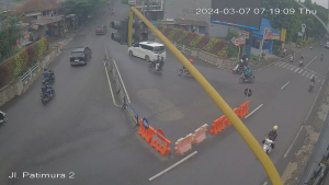 CCTV Dishub Pertigaan Pasar Induk Among Tani