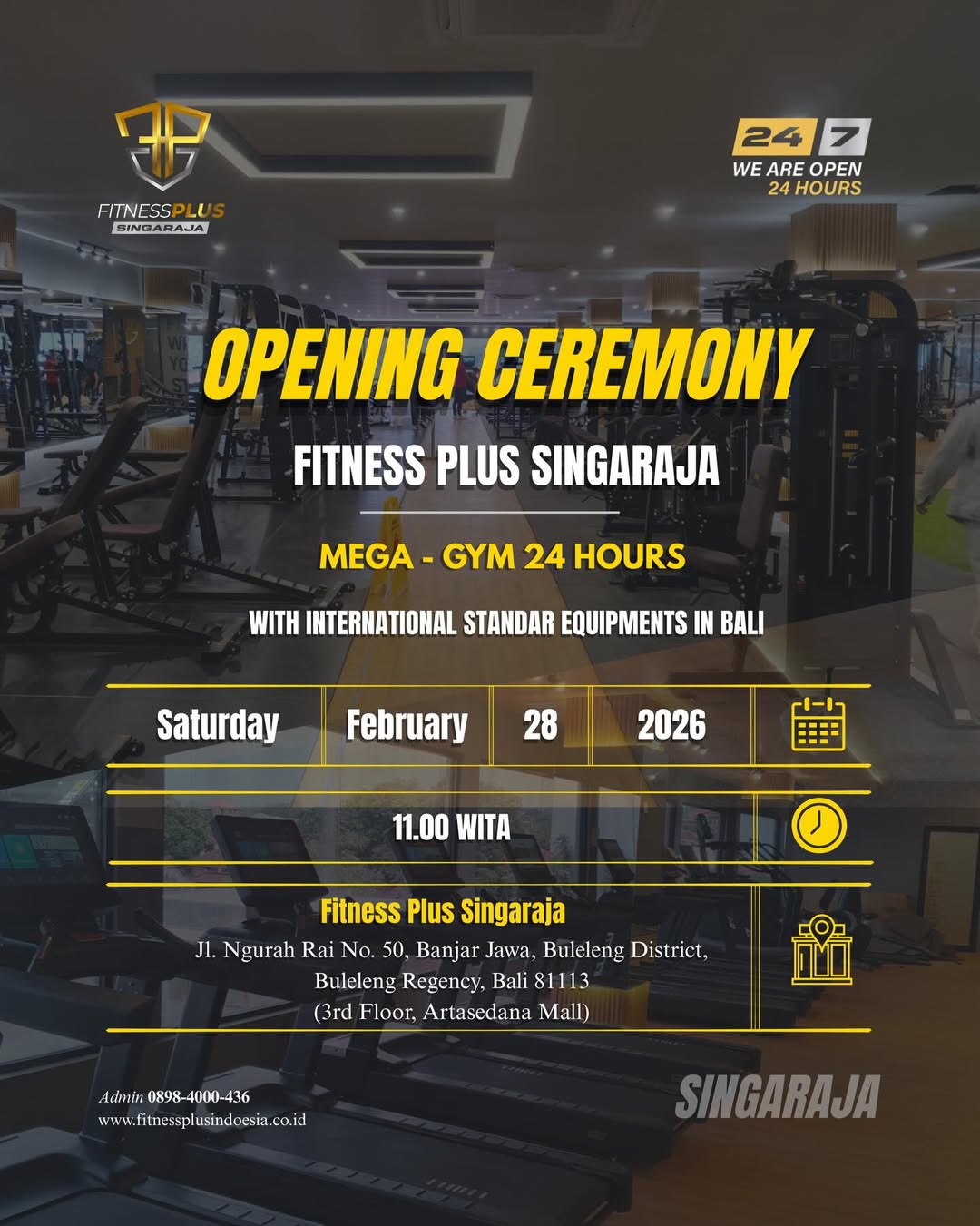 Fitness Plus Buka Mega Gym 24 Jam Pertama Di Singaraja