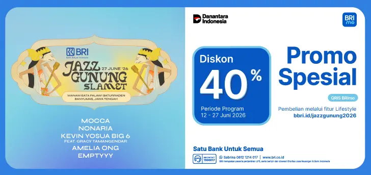 Bank BRI Tebar Diskon Tiket 40% Di Jazz Gunung Slamet 2026