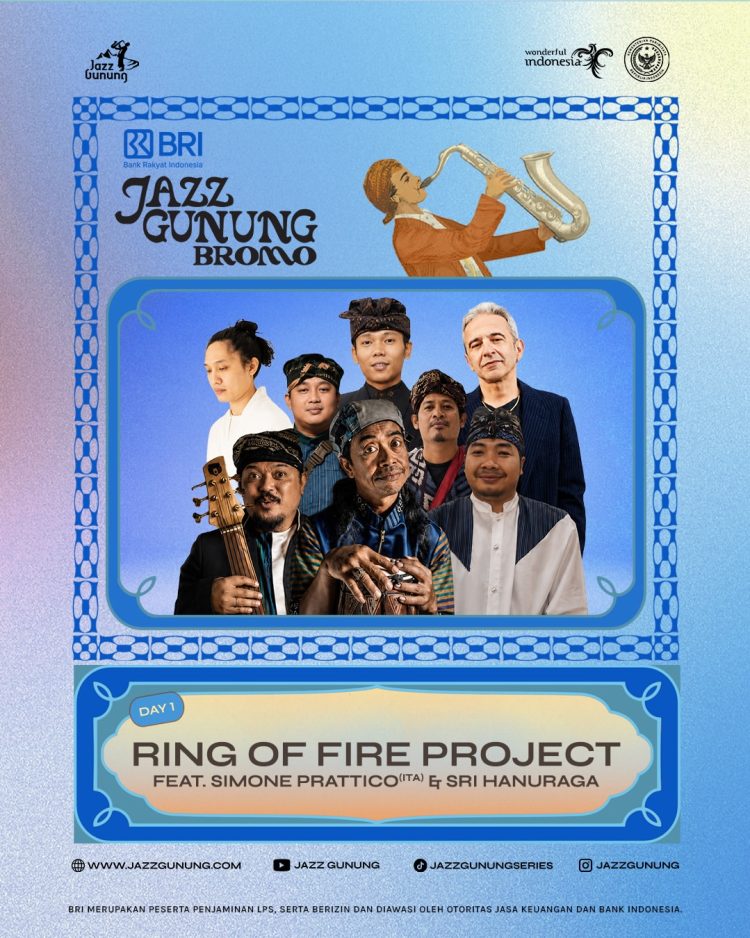 Jazz Gunung Bromo Day 1 poster featuring Ring of Fire Project feat. Simone Prattico and Sri Hanuraga