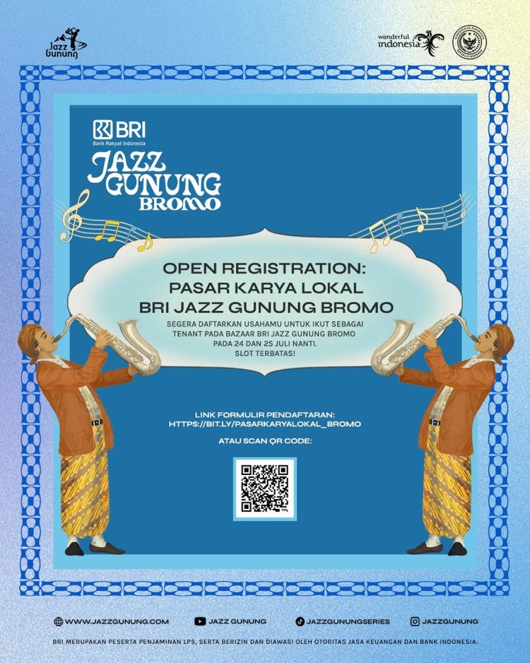 Pendaftaran Pasar Karya Lokal BRI Jazz Gunung Bromo 2026
