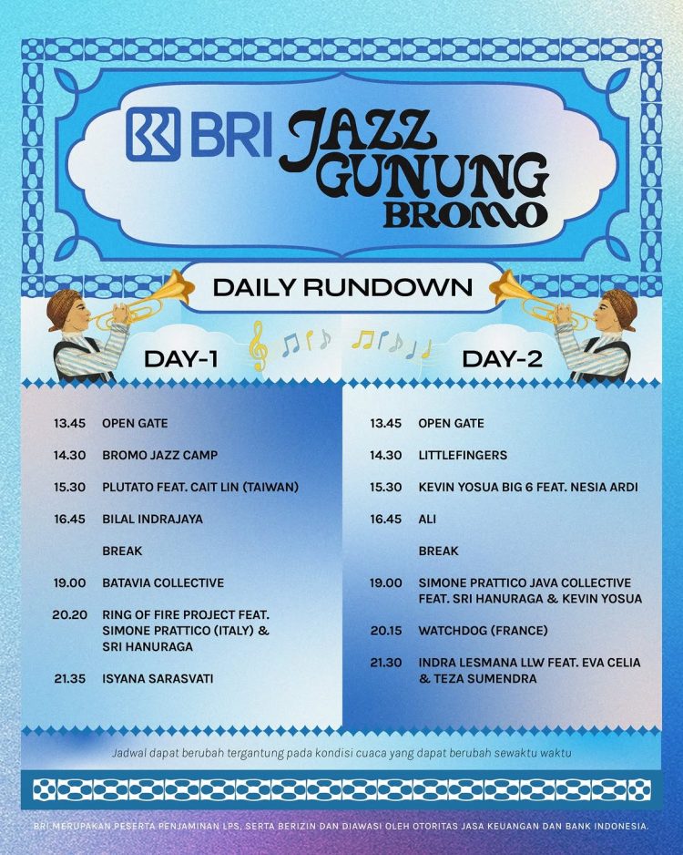 Rundown BRI Jazz Gunung 2026