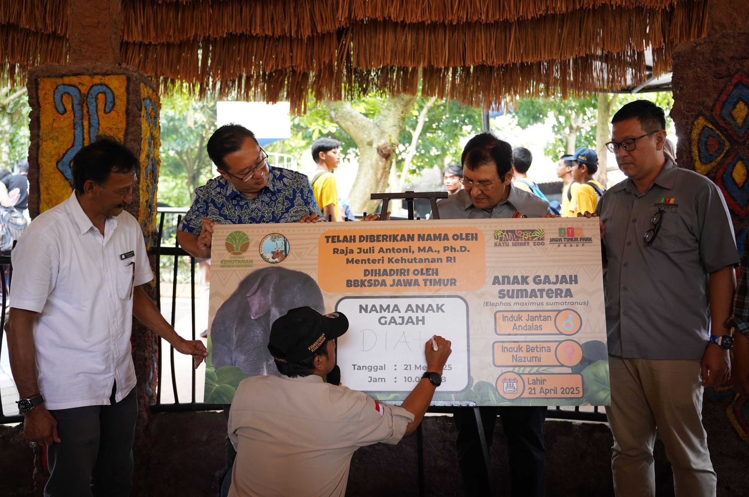 “Diah” Adalah Nama Yang Diberikan Oleh Menteri Kehutanan Republik Indonesia, Bapak Raja Juli Antoni, Ma., Ph.d.