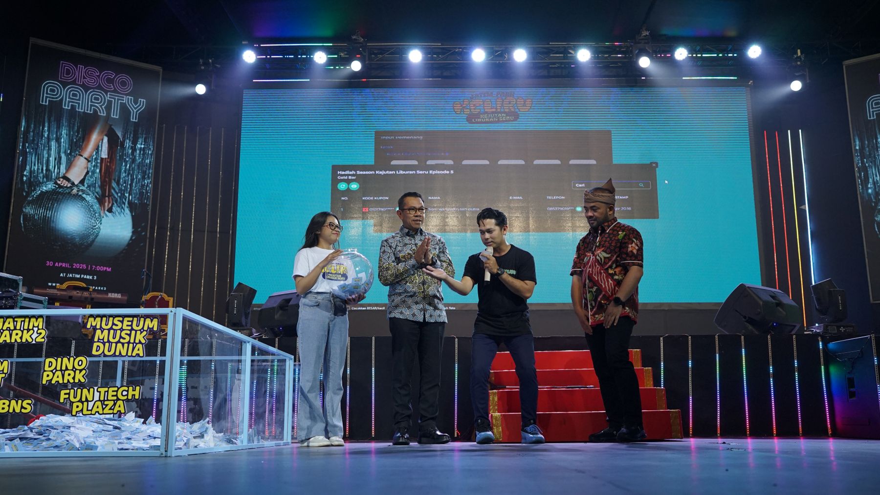 Kegiatan Pengundian Kejutan Liburan Seru Jawa Timur Park Group Episode 4 Pada Tanggal 30 April 2025 Kemarin Yang Bertempat Di Jawa Timur Park 3 Berlangsung Meriah