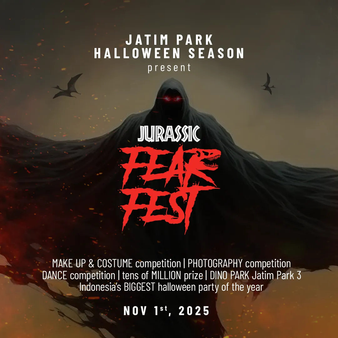 Poster Jurassic Fest Jatim Park Halloween 2025