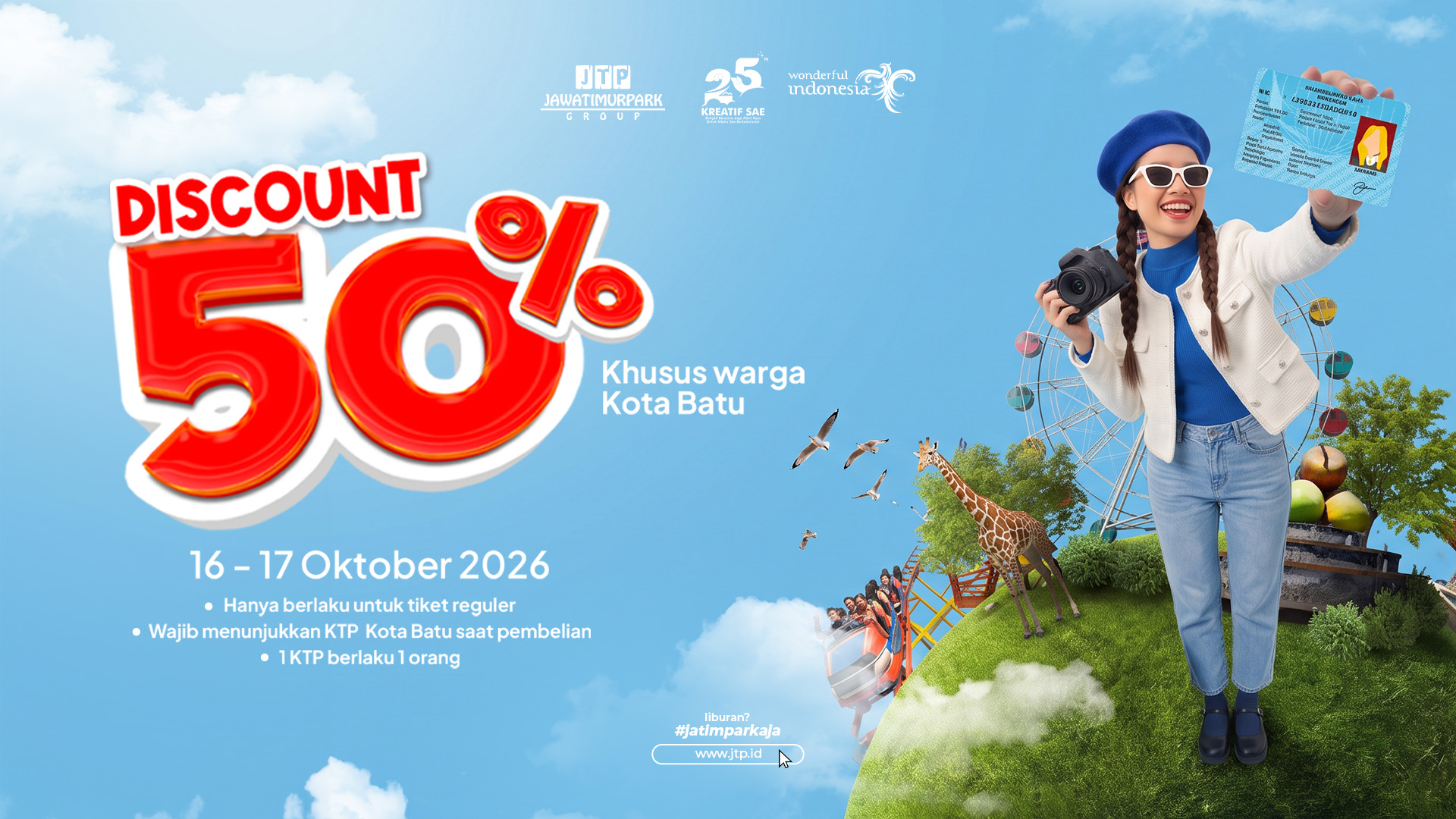 Flyer Diskon Kota Batu 50 Persen