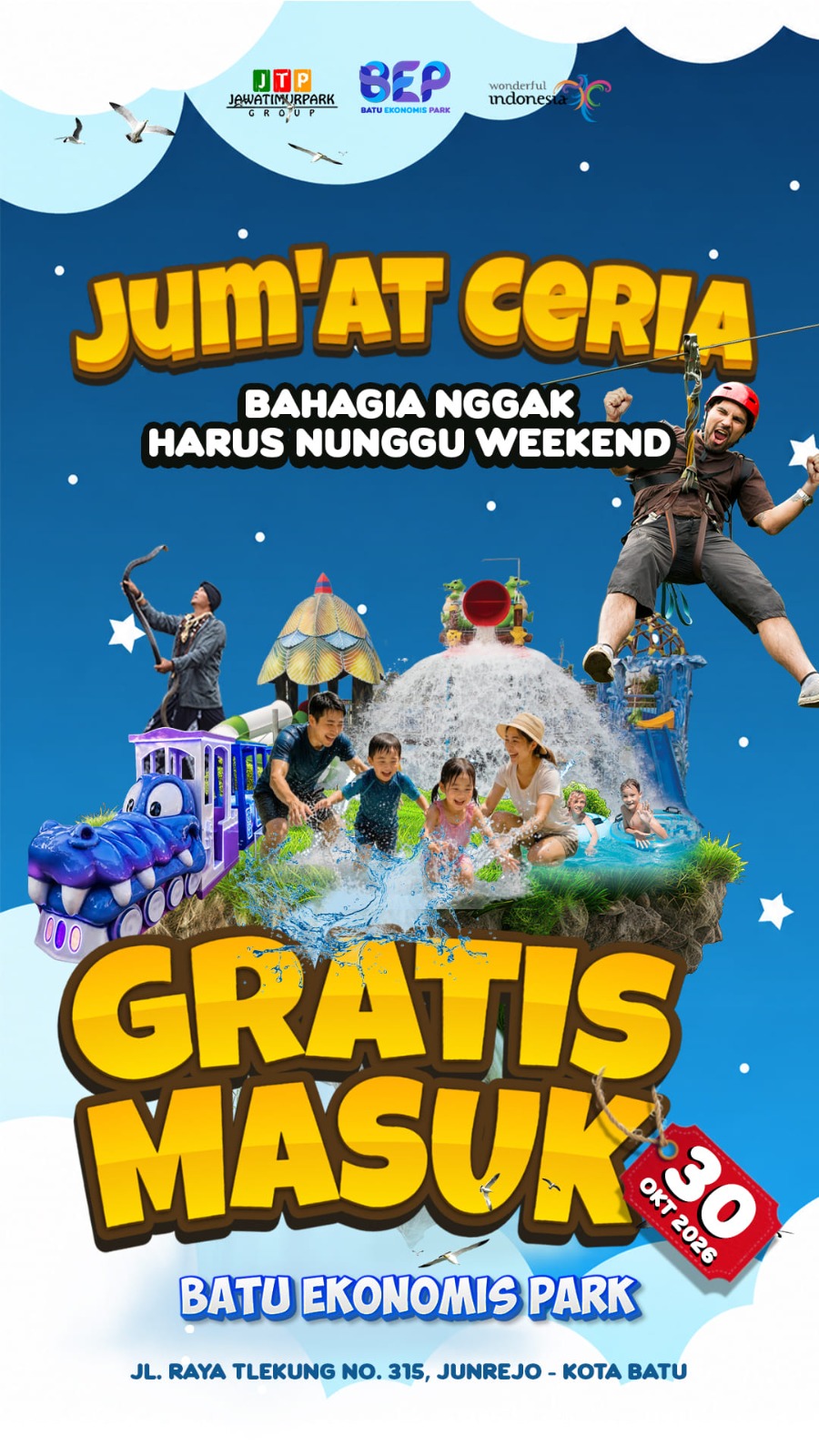 Jumat Ceria Gratis Masuk Batu Ekonomis Park