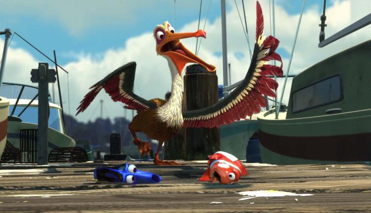 Burung Pelikan di kartun Nemo