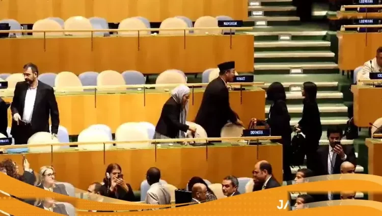 Aksi Walkout Delegasi Indonesia Warnai Pidato Netanyahu Di Sidang Umum