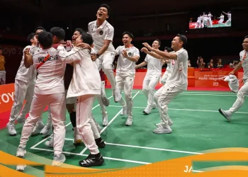Indonesia Akhiri Dahaga 28 Tahun Emas Bulu Tangkis Beregu Putra