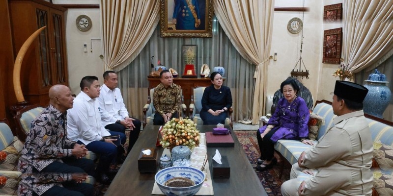 Prabowo Melayat Ke Kediaman Megawati Ucapkan Belasungkawa Atas Meninggalnya Guruh