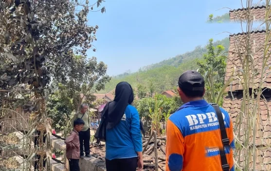Rumah Warga Pakuniran Roboh Diterjang Angin Kencang Bpbd Probolinggo Tinjau