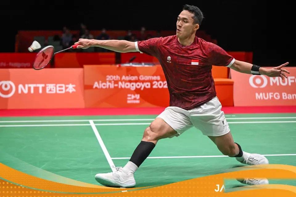 Sempat Tumbang Tiga Kali Jonatan Christie Bangkit Sabet Emas Asian