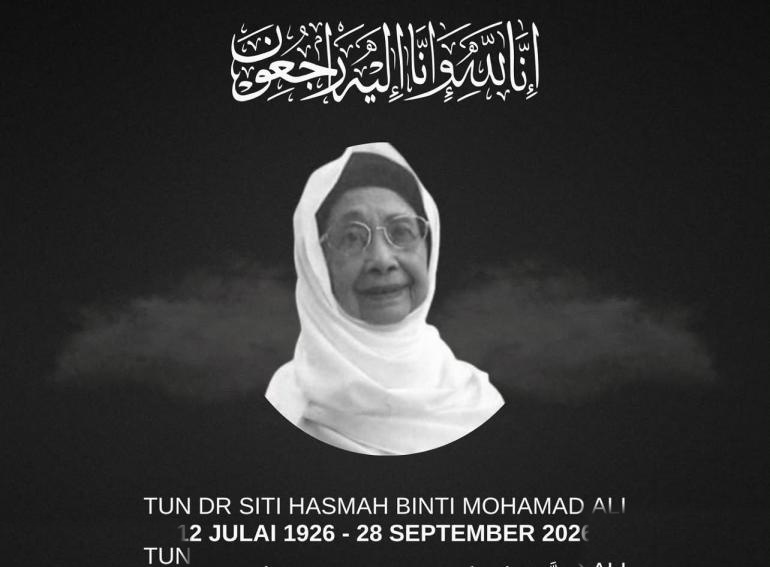 Siti Hasmah Istri Mantan Pm Malaysia Mahathir Mohamad Meninggal Dunia