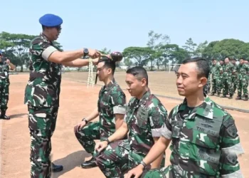 Danlanud Abd Saleh Pimpin Tradisi Kenaikan Pangkat Puluhan Prajurit Tni