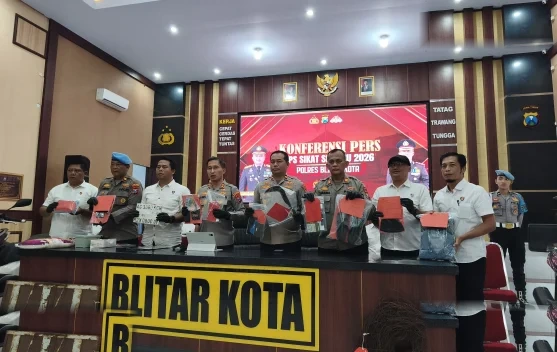 Hasil Operasi Sikat Semeru Polresta Blitar Ringkus 17 Tersangka Kejahatan