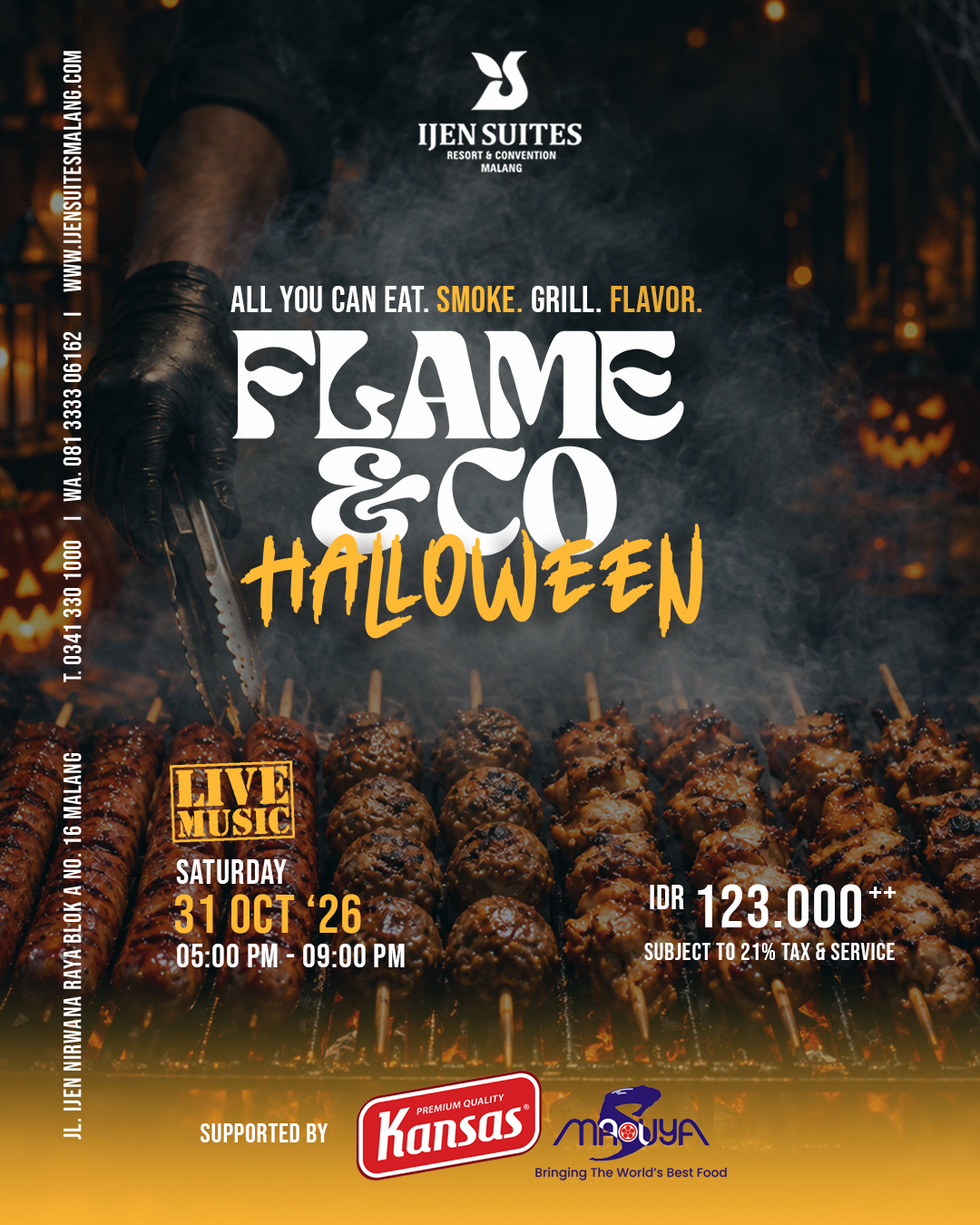 Sensasi All You Can Eat Smoke & Grill Dengan Suasana Halloween Di Ijen Suites Malang