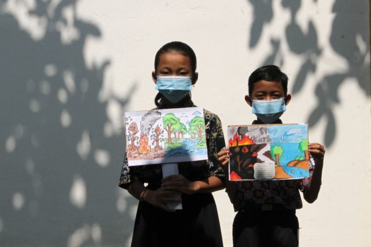 Siswa Sdn Nayu Barat 1 Surakarta Suarakan Cegah Karhutla Lewat