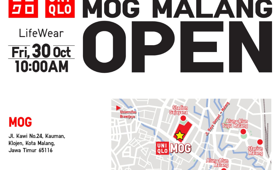 Uniqlo Resmi Buka Gerai Perdana Di Mog Kota Malang