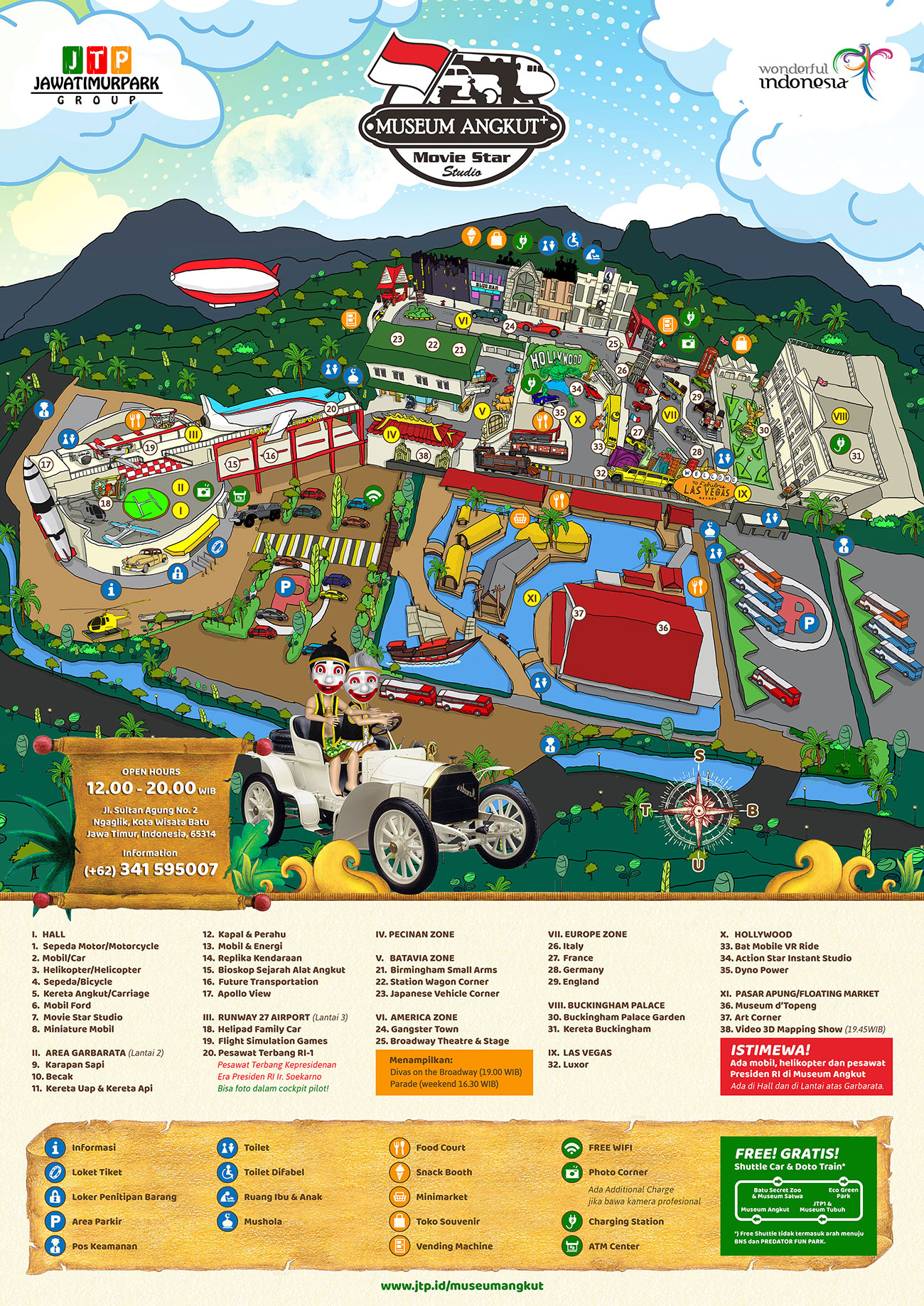 Peta Museum Angkut Jawa Timur Park Group