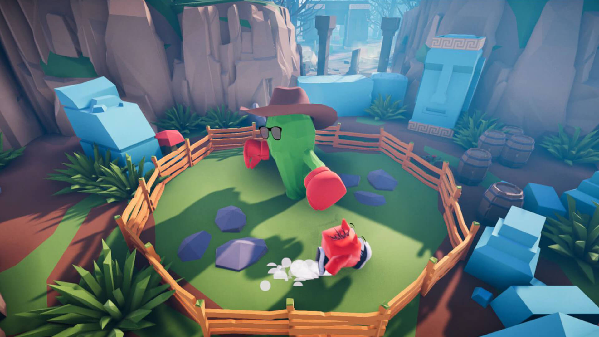 babol the walking box visual kartun Visual kartun 3D warna-warni di Babol the Walking Box karya Gamecom Team.