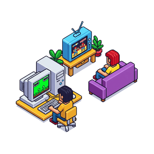 icon community website tombolstart pixelated isometric