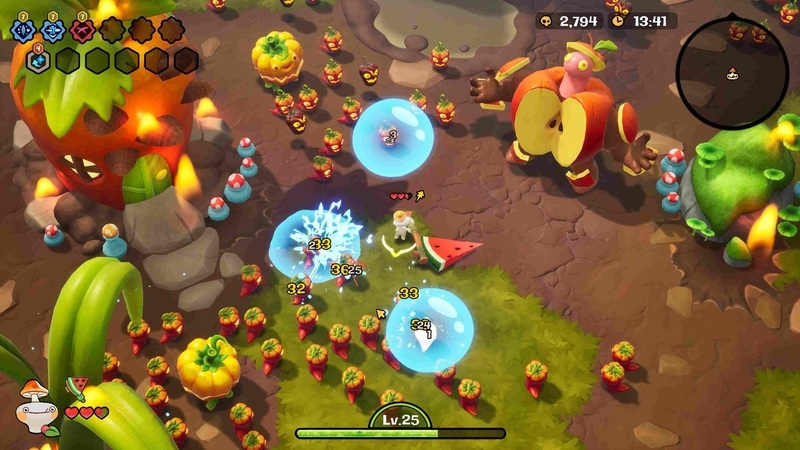 Gameplay from Funguys Swarm. The character on battlefield. Funguys Swarm: New Chapter for Stairway Games. The gameplay from the game.
