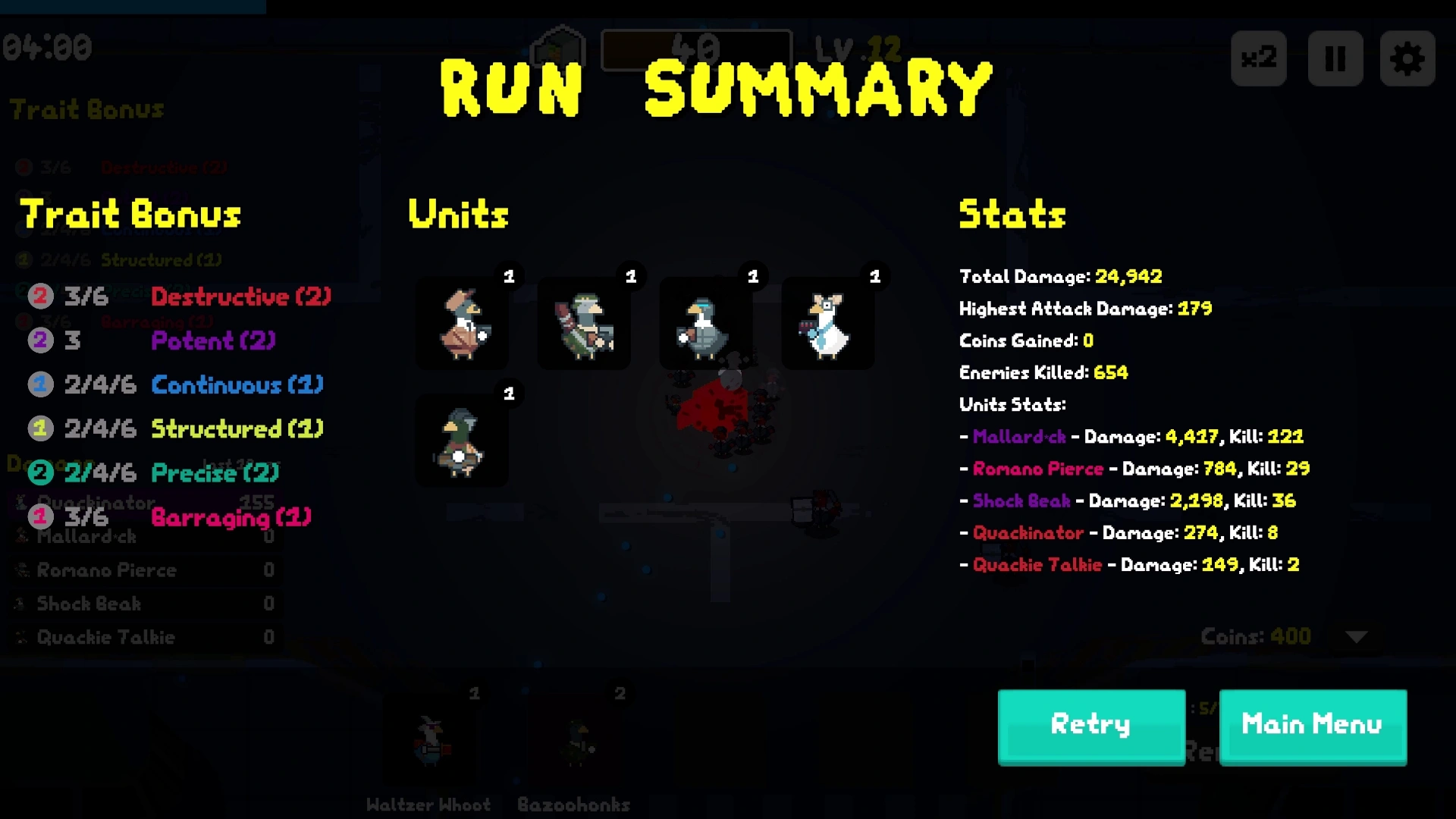 Evaluate the run Evaluate the run