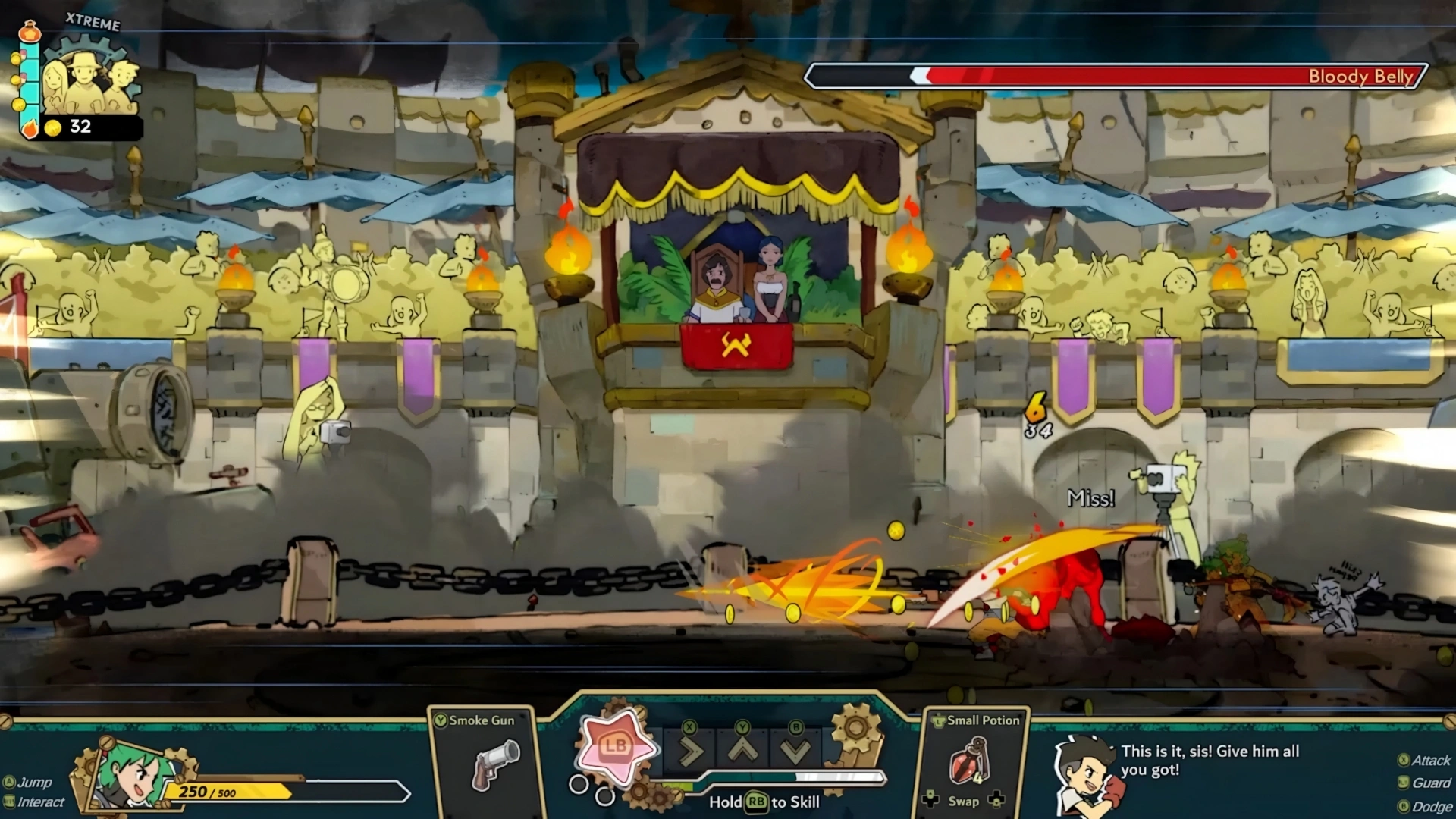 Fight the gladiator! Fight the gladiator!