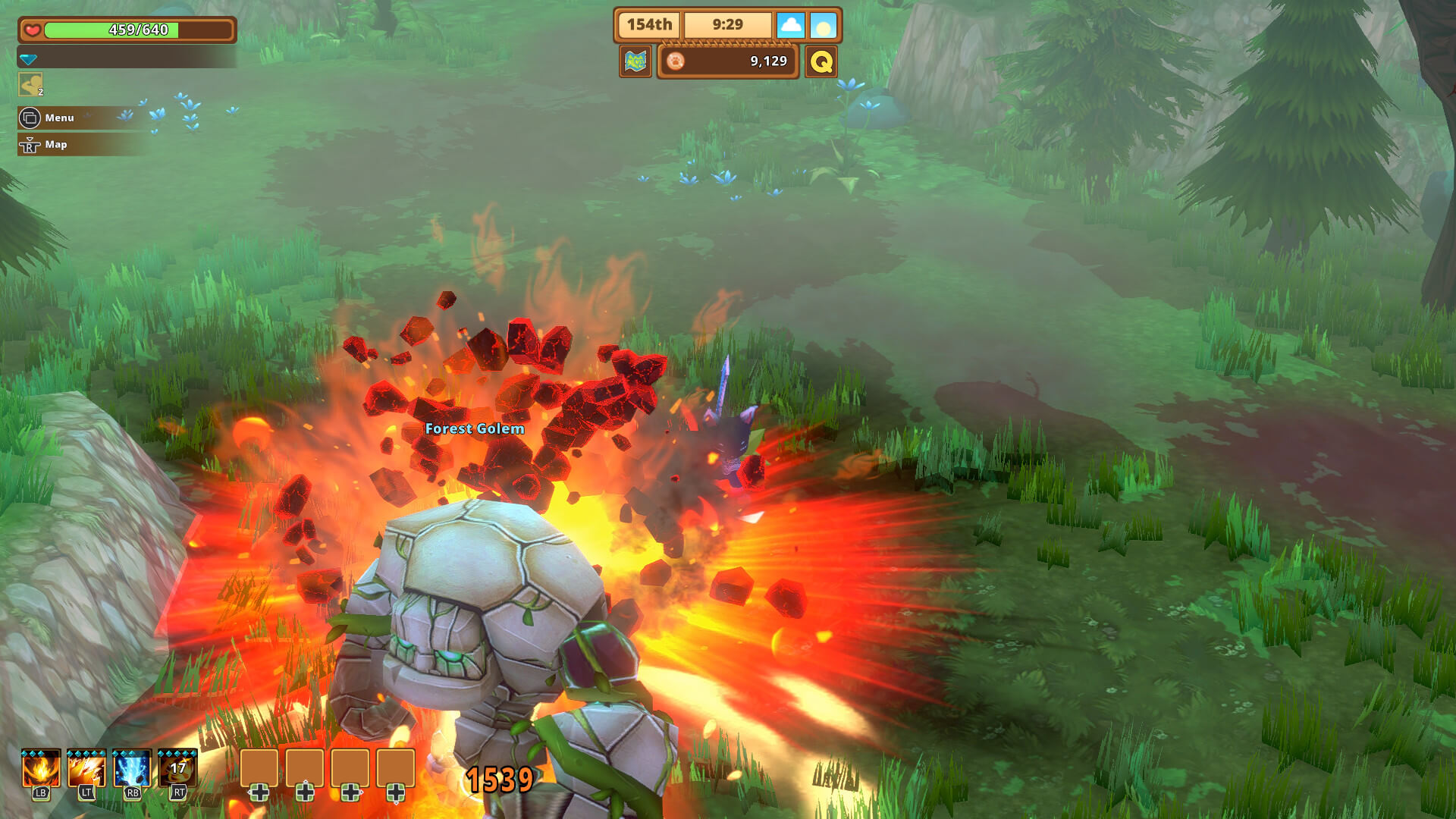 aksi pertarungan real time karakter bertarung menggunakan pedang dan sihir dalam pertarungan intens