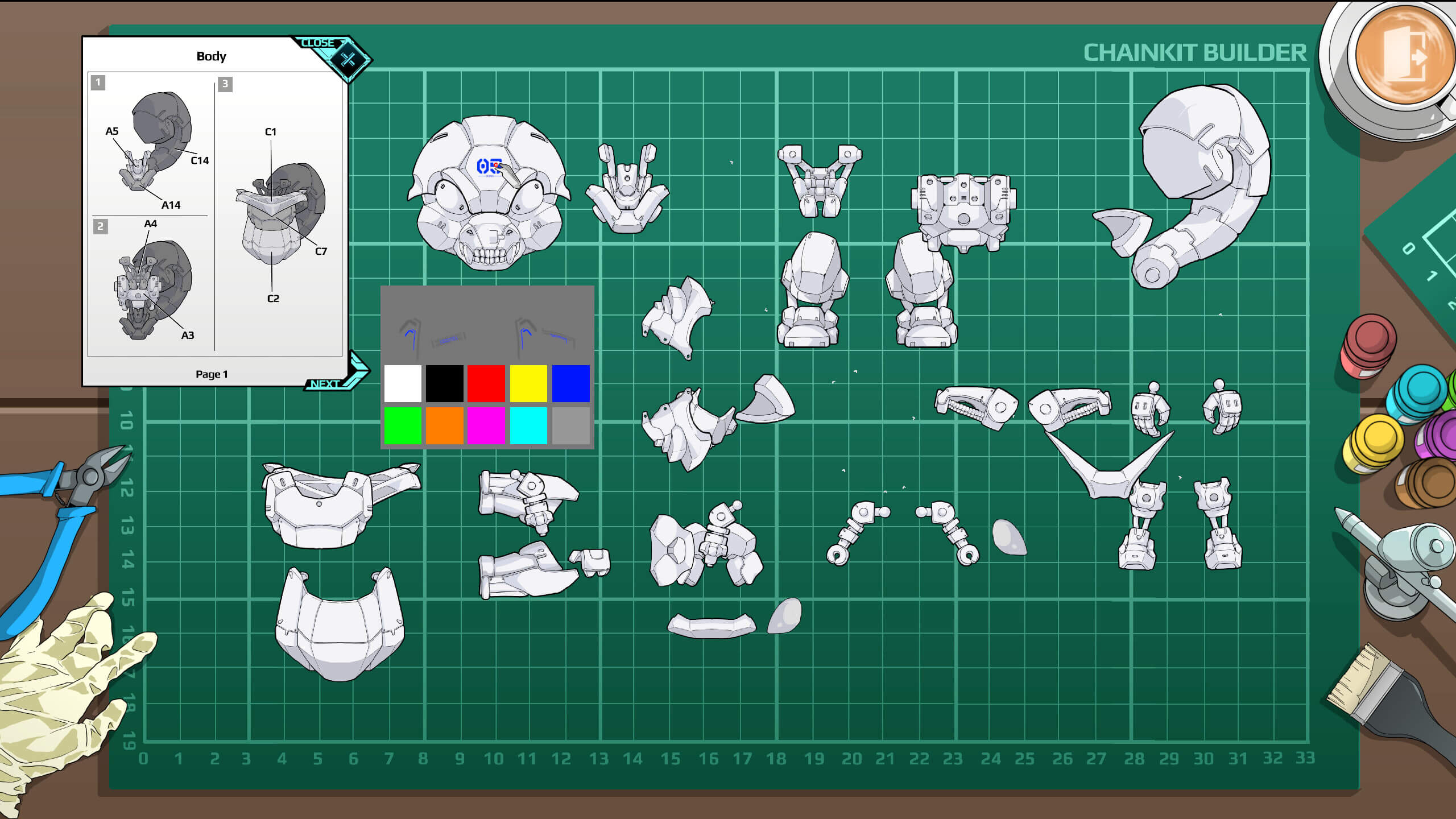 customization model kit digital Proses pengecatan dan perakitan model kit secara detail di dunia virtual