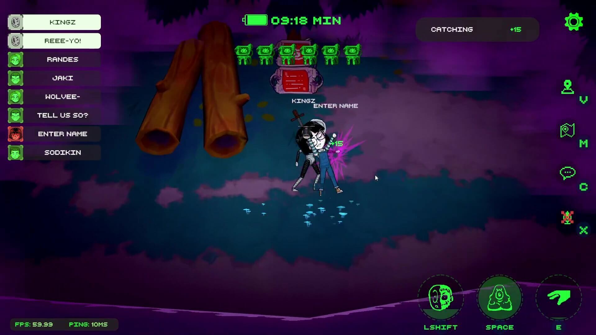 pemain mengumpulkan item dan merancang strategi untuk bertahan dari makhluk