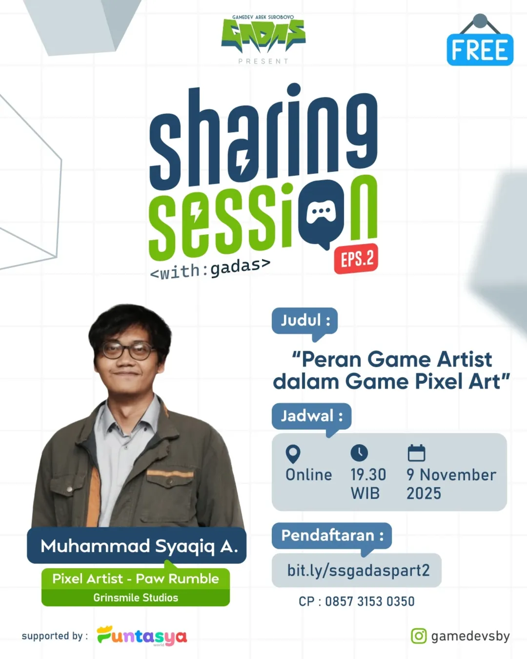 🕹 GADAS SHARING SESSION – EPISODE 2Setelah ngobrol seru soal perjalanan ke IGDX kemarin…Sekara