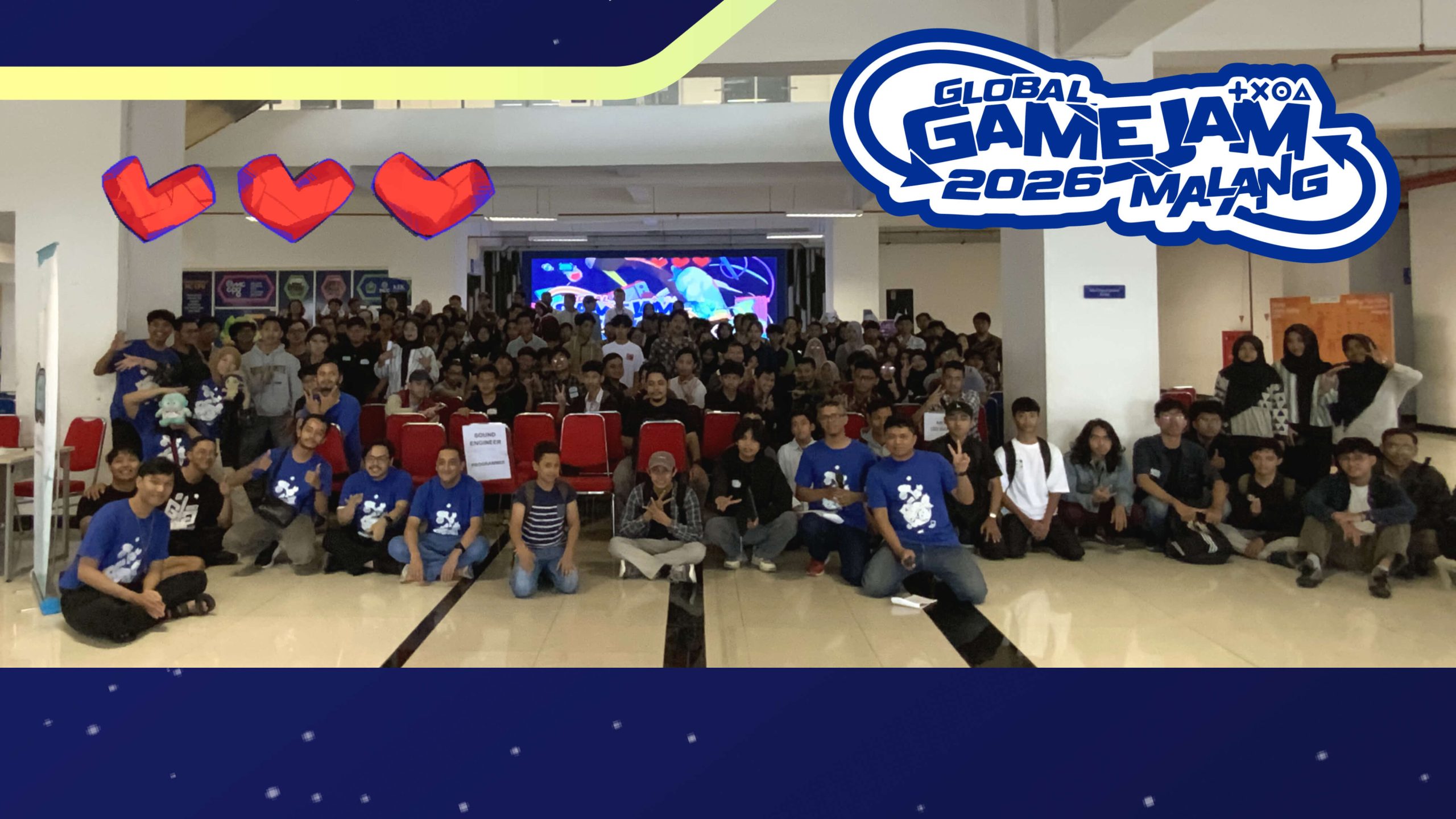 global game jam malang 2026 foto bersama dalam kickoff acara 29 january 2026 (1)
